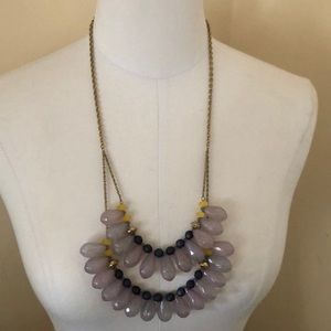 JCrew beaded long statement necklace